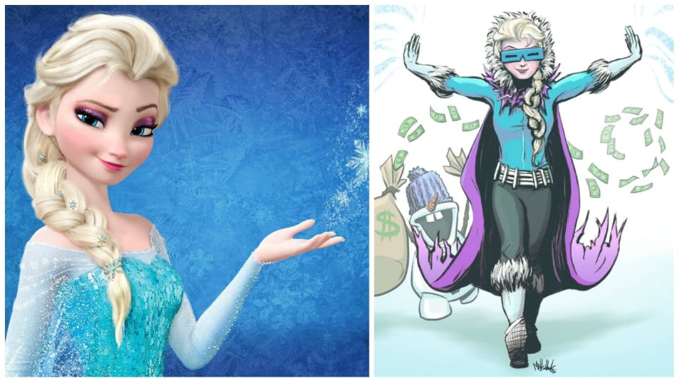 Elsa z Ledového království jako Captain Cold
